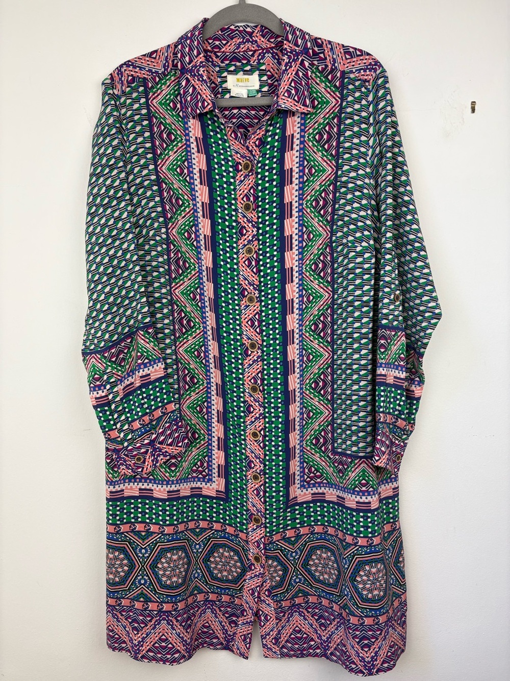 Anthropologie Maeve Casablanca Silk Shirt Dress Tunic